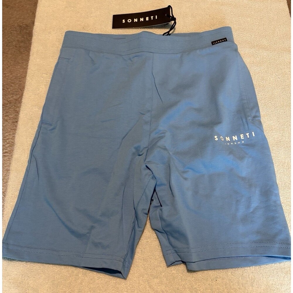 Sonneti London Mens Fleece Shorts Blue Casual Sweat Shorts Size XL NWT